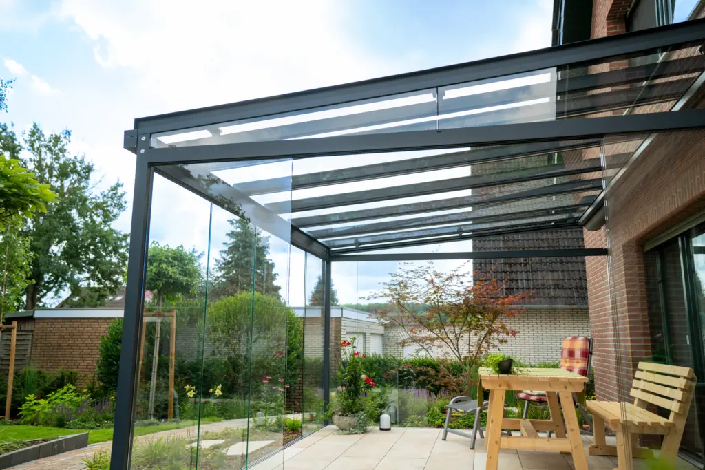Varianda Terrasse Möbel Garten Glas